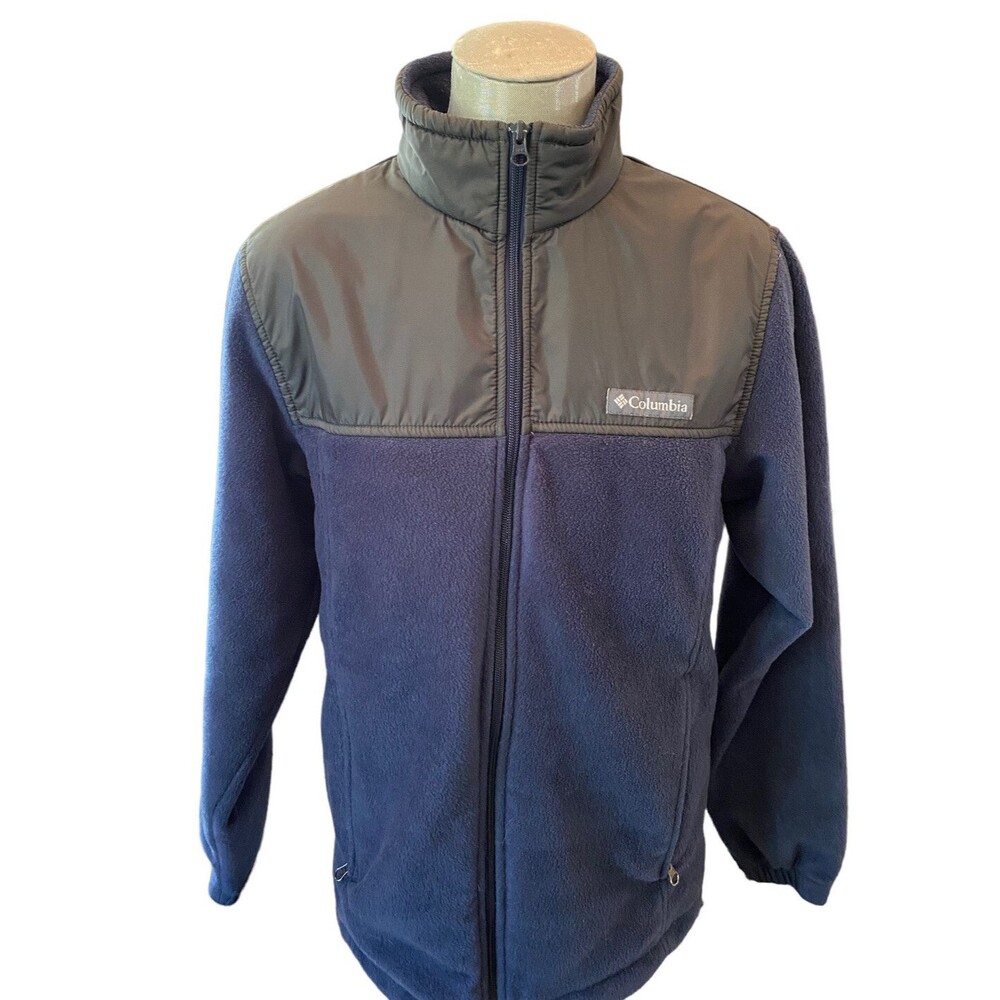 Columbia Jacket Women's SZ Small Navy/Gray Full Zip Fleece Fall Winte